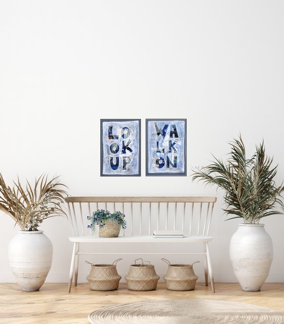 Look up, Walk on, collage set