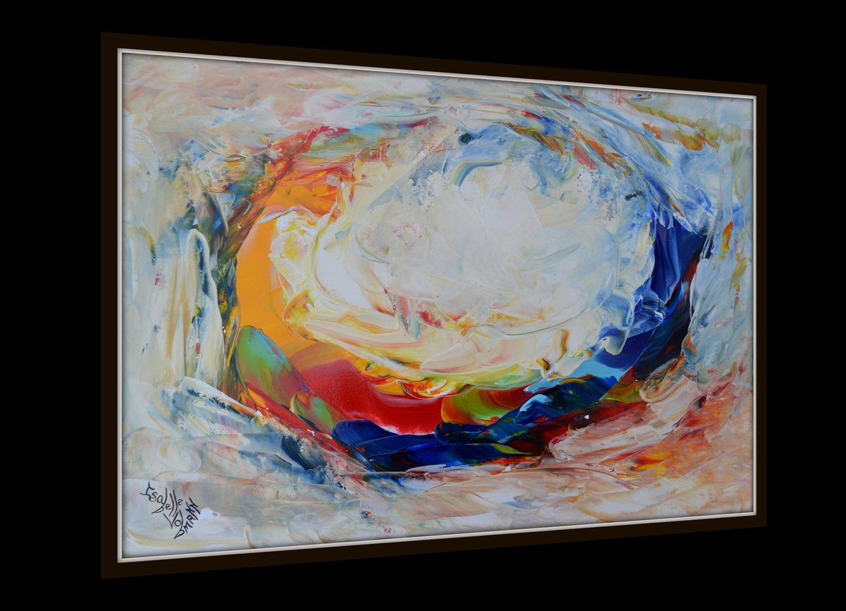 La porte des Etoiles - ABSTRACT -FREE SHIPPING - PALETTE KNIFE PAINTING- HOME DECORATION by Isabelle Vobmann