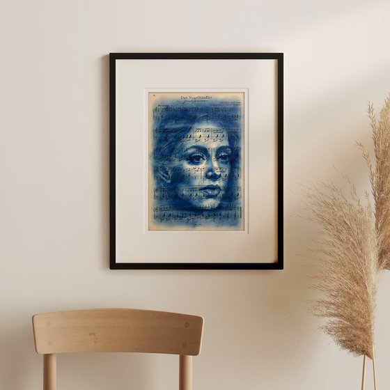 Muse №5 -Blue Female Portrait