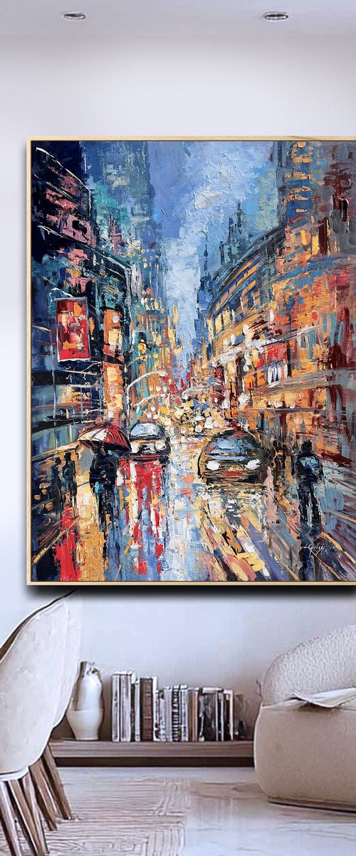 Rainy City Reflections by Lana Guise