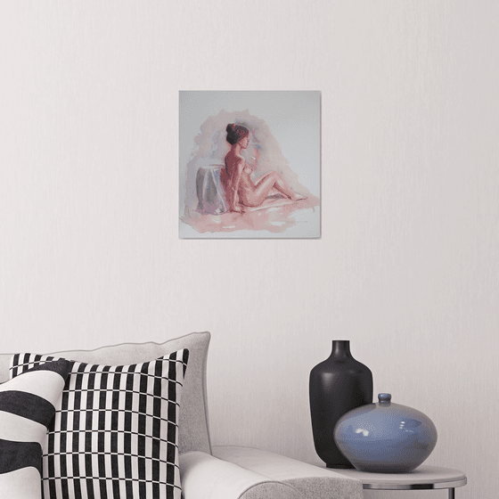 Seated female nude