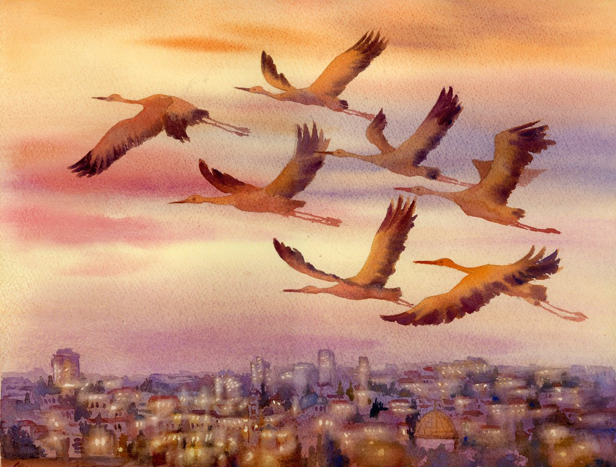 Photorealistic Landscape Watercolour By Yulia Krasnov, 15 X 12", Let