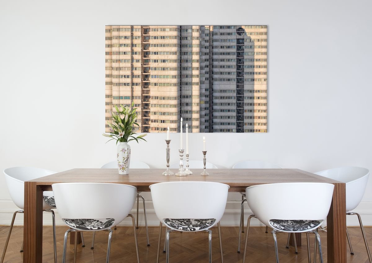 Abstract Cityscapes Photograph By Serge Horta, 40 X 27", Sheer Urbanism Ii, Original Artwork