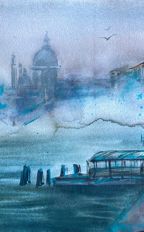 San Marco Basin - Foggy by Valeria Golovenkina
