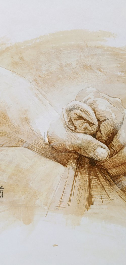 Hand Study by Alexandre Barbera-Ivanoff