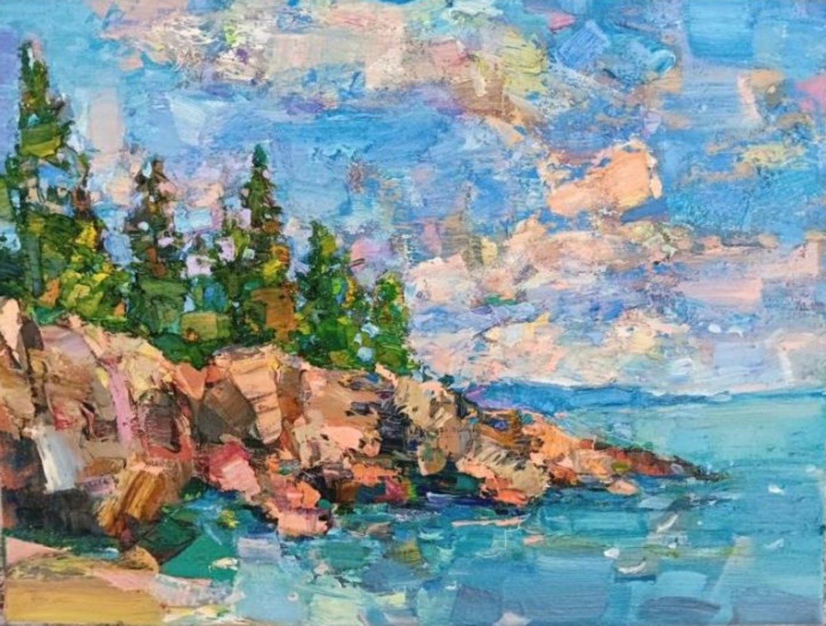 New England. Blue By Ruslan Khais, 24 X 18, Artwork For Sale On Artfinder