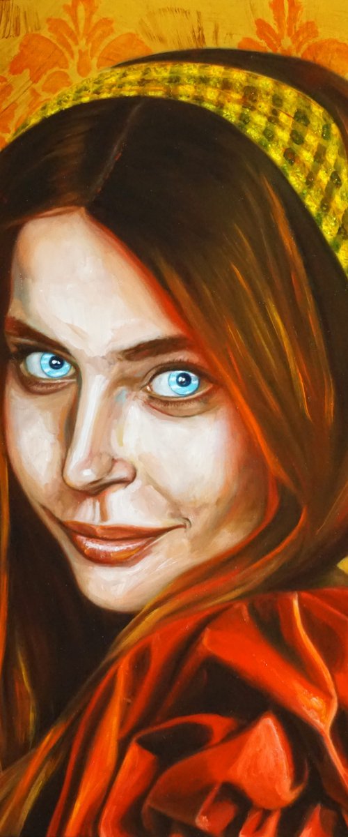 Young woman with the sky in her eyes by Paolo Borile