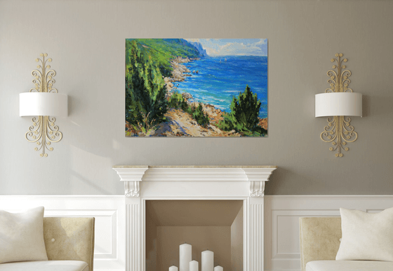 Summer sun over the sea