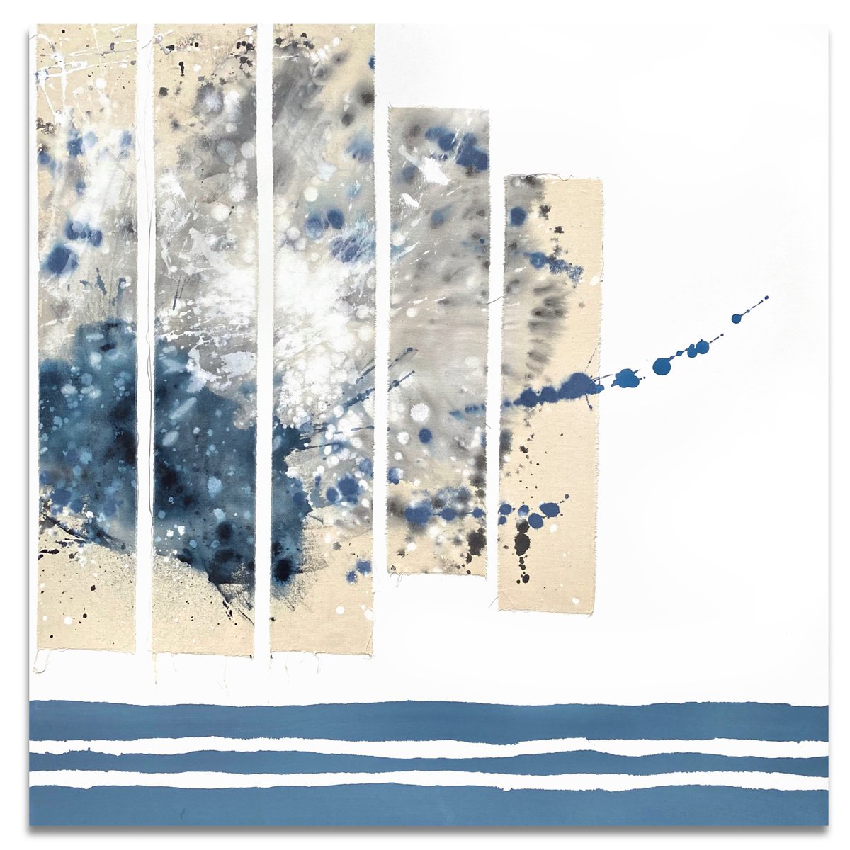 Abstract Painting By Cristina Dalla Valentina, 31 X 31, Resonances /2, Original Artwork