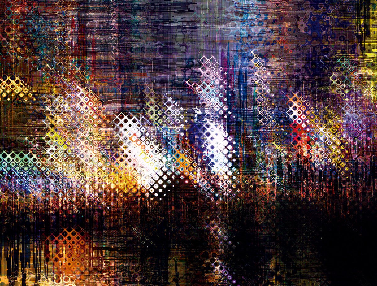 Abstract Cityscapes Print By Javier Diaz, 79 X 60, Ciudades Abstractas Xxii/Xl Large Original Artwork, Original Artwork