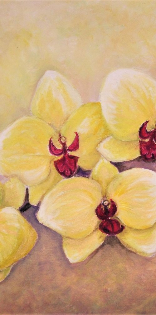 YELLOW ORCHID by Lynda Cockshott