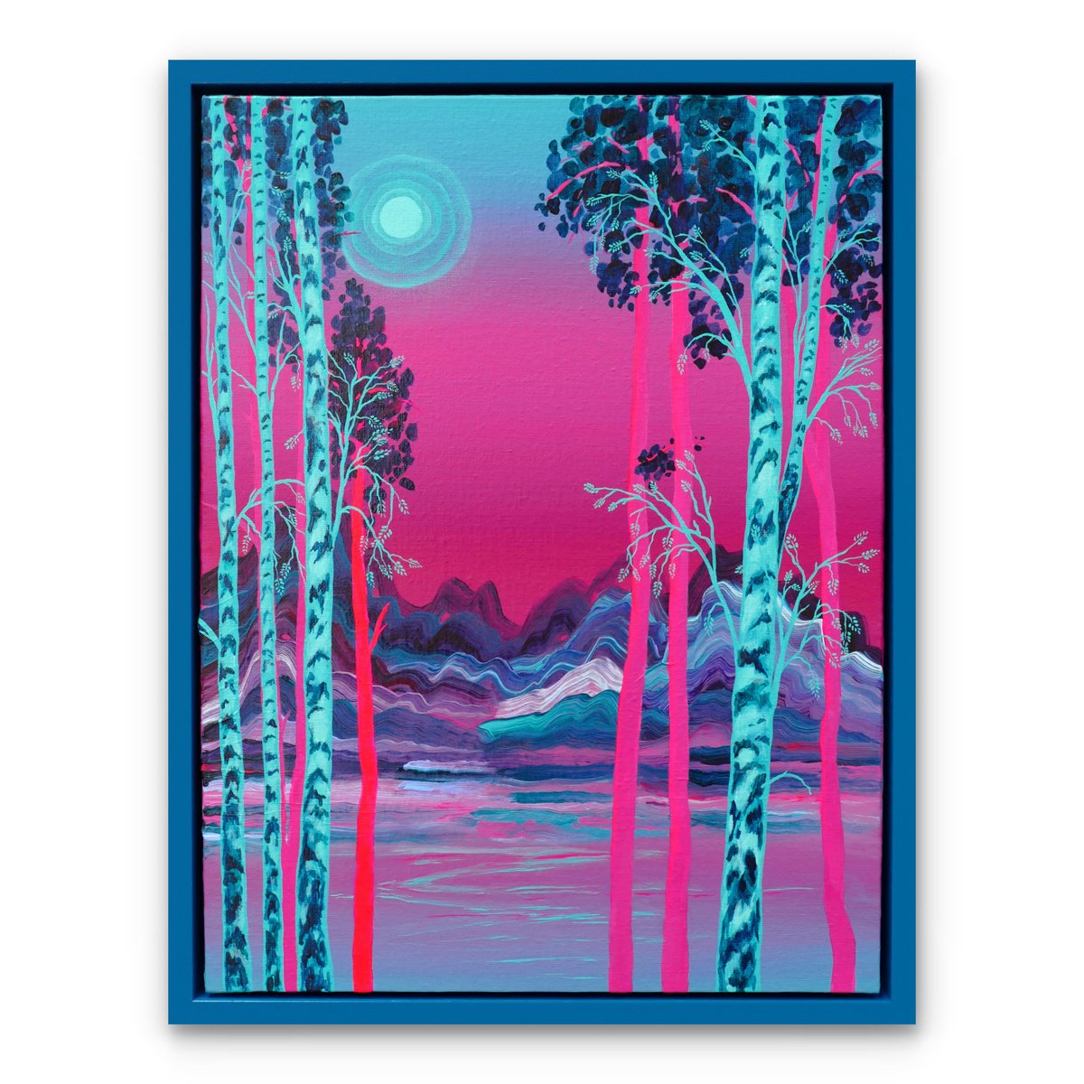 Expressive Landscape Acrylic Painting By Alanna Eakin, 13 X 17, Stay, Original Artwork