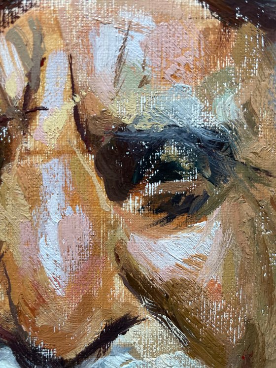 Hindu old man portrait study
