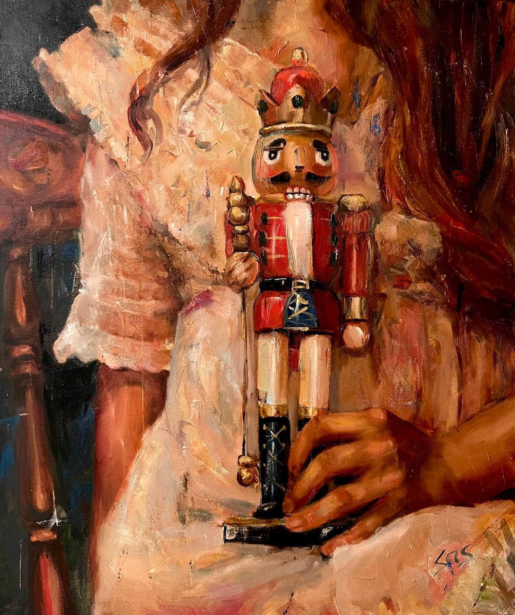 Impressionistic Portrait Oil Painting By Liubou Sas, 20 X 24", Nutcracker, Original Artwork