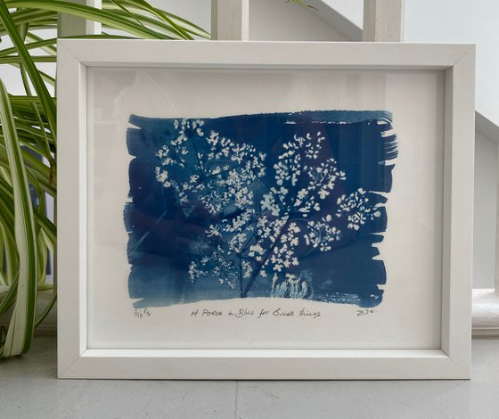 A Poem in Blue for Small Things FRAMED