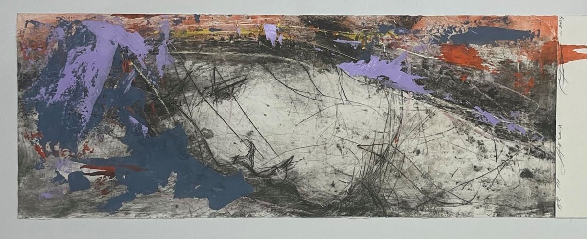 Expressive Portrait Ink Drawing By Eduard Belsky, 34 X 11, Angel, Original Artwork