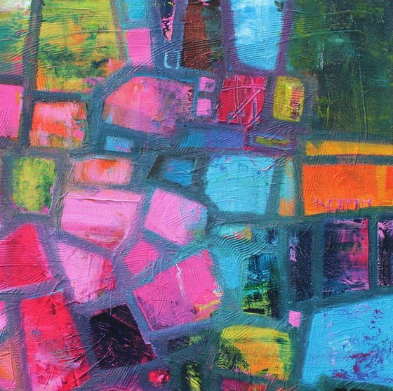 Abstract in Pink and Blue