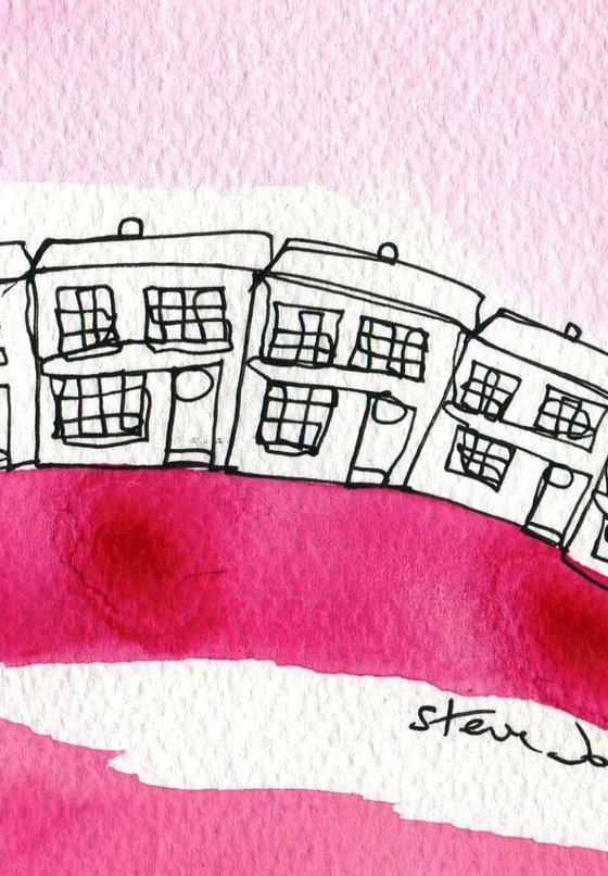 Pink Terraces 1    Small Watercolour