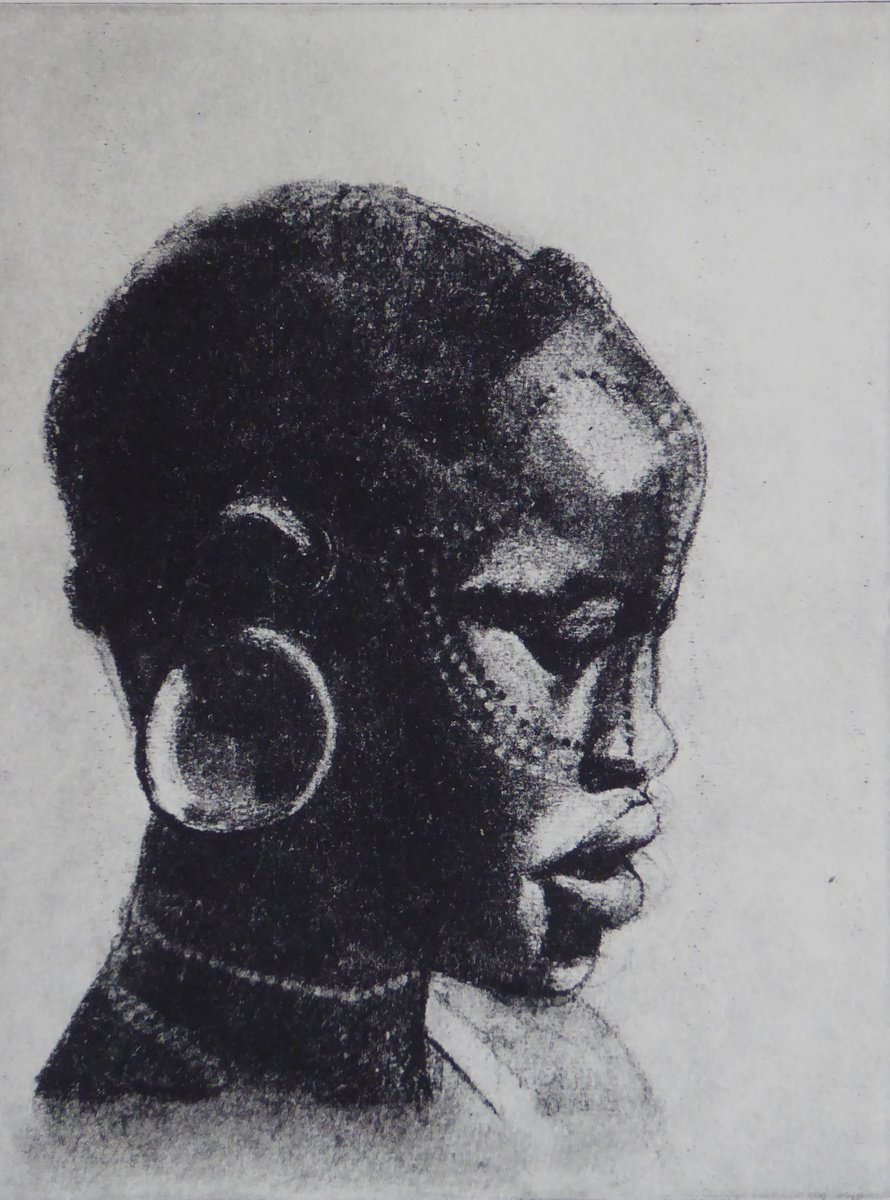 Portrait Etchings & Engravings By Sue Roe, 9 X 10", African Girl, Original Artwork