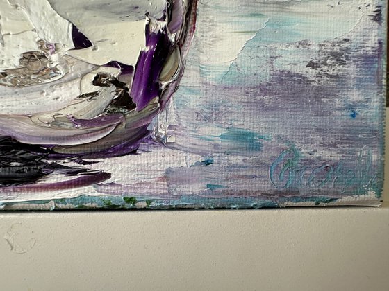 White Rose deep impasto