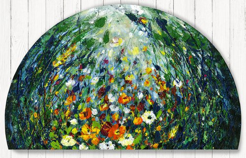 In The Enchanted Garden - Floral Painting by Kathy Morton Stanion by Kathy Morton Stanion