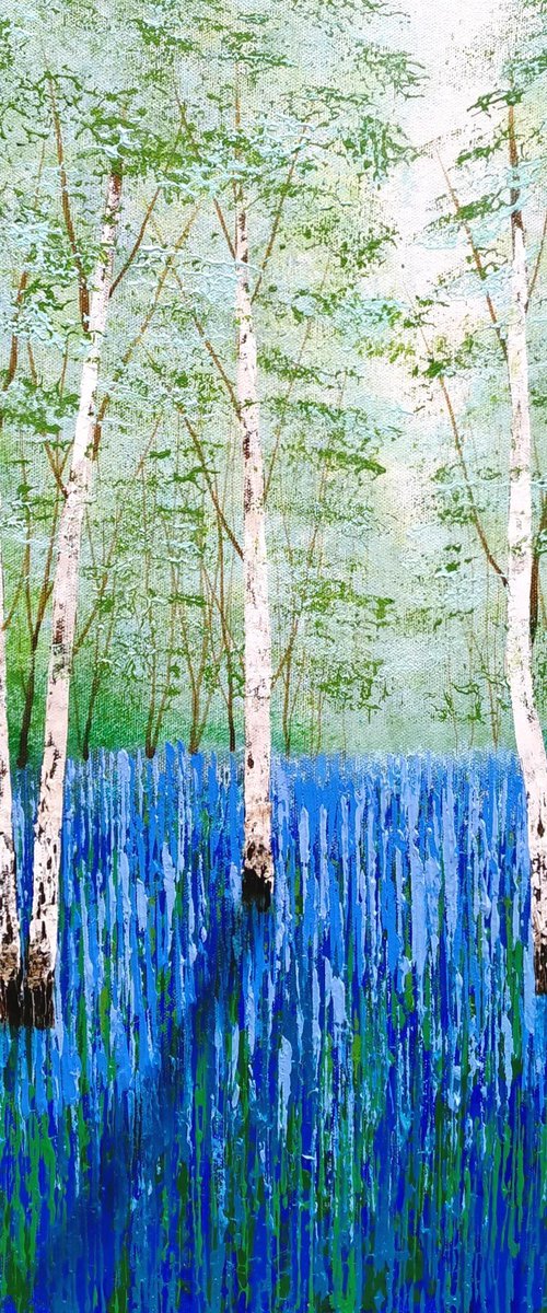 Birch Wood Blue by Amanda Horvath
