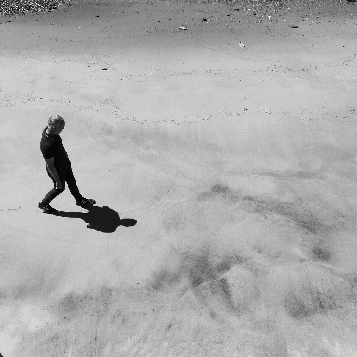 Red Dust - Minimalist Street Photography Print, 21x21 Inches, C-Type, Framed by Amadeus Long