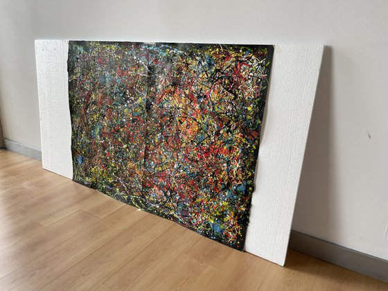 Dark and Luminous Pathways - Diptych Painting