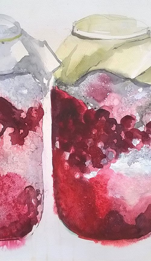 Cherries in sugar by Barbara Mazur