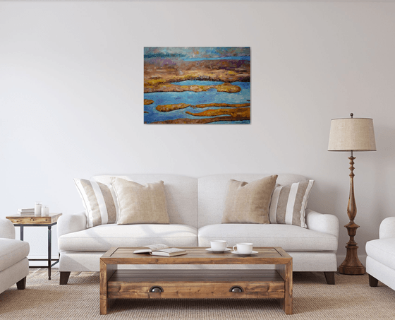 Iceland Large Original Oil Painting on Canvas