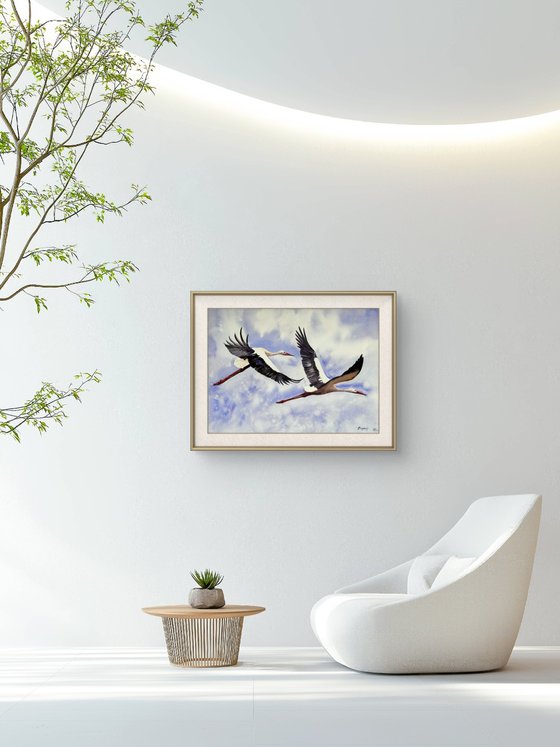Strok Heron Wader Ardea Hern