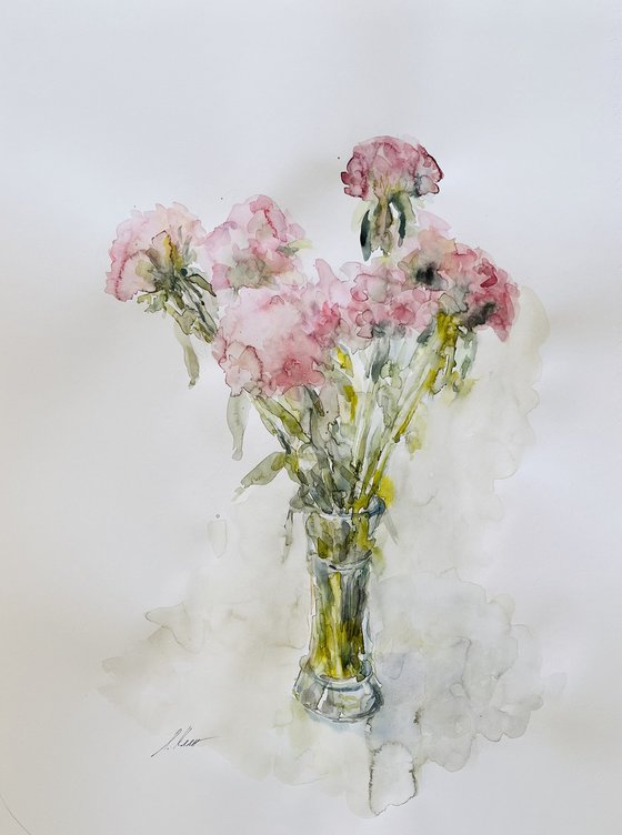 Bouquet in vase 50x65 cm 2025