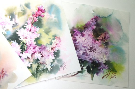 Triptych / lilac set