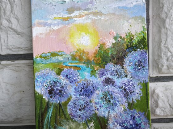 Blooming Onion oil art