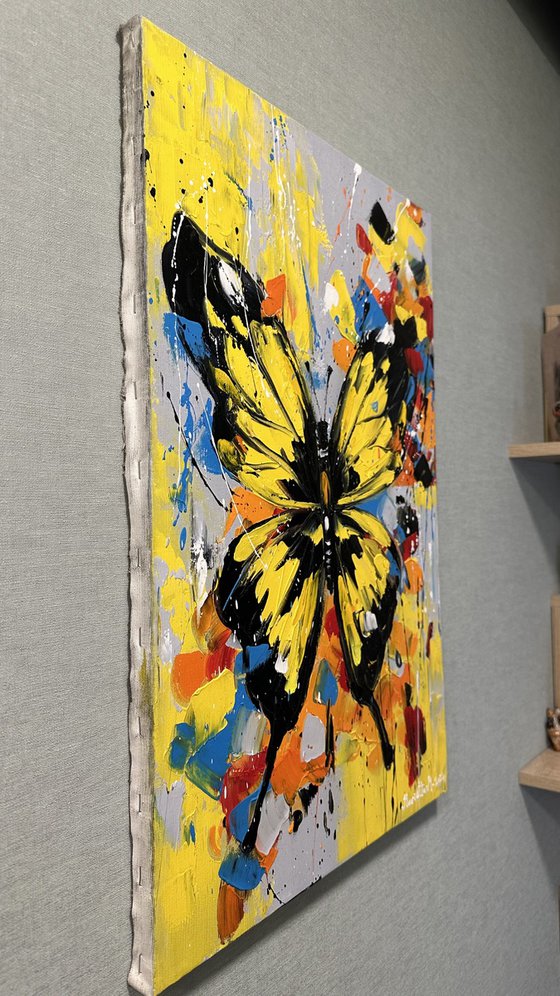 Sunlit Butterfly Canvas