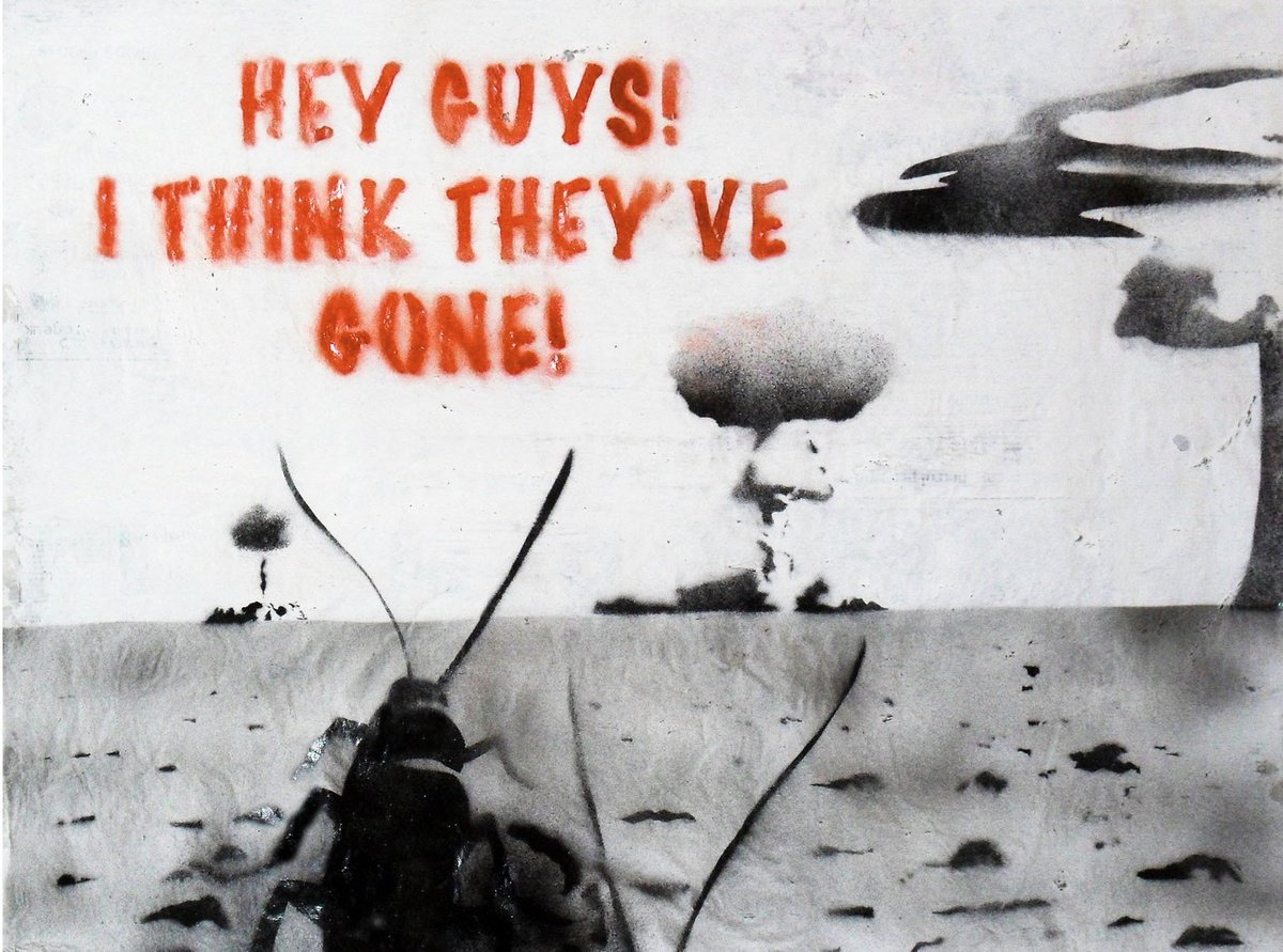 Urban And Pop Animal Painting By Juan Sly, 30 X 23", Hey Guys! (On An Urbox.), Original Artwork