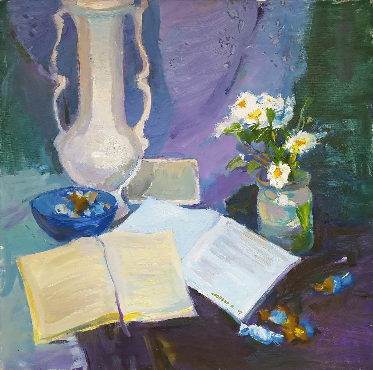 Still life with flowers by Jaroslav Leonets