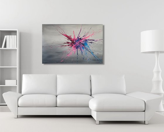 Pink Blues Gone Wild (Spirits Of Skies 096145) - 120 x 80 cm - XXL (48 x 32 inches)