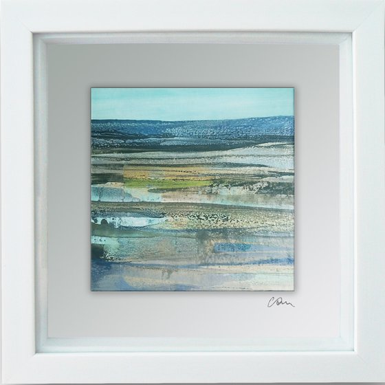 Framed ready to hang original abstract landscape - Horizon #3