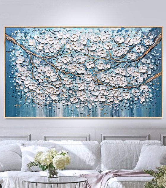 Blue Sakura Branches