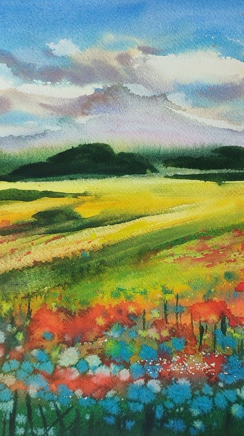 Ukrainian fields- original by Nadiia Dubei