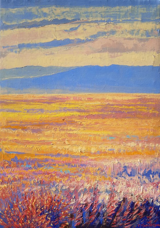 Orange Field 50x70cm.