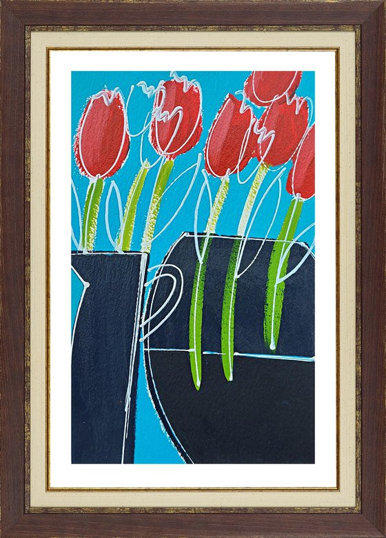 Two Vases of Tulips III