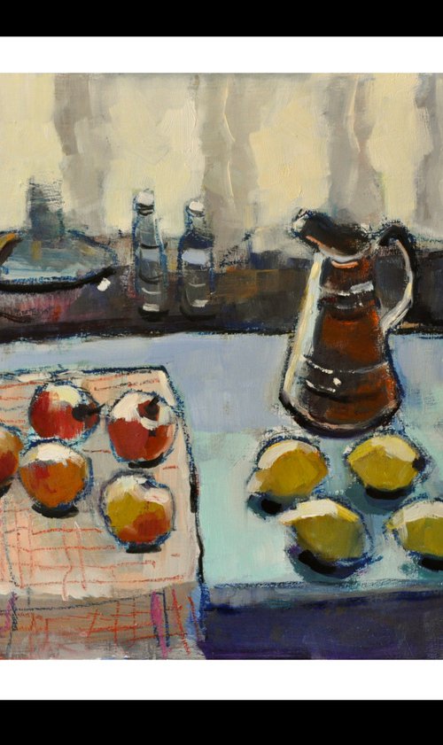 Still Life with Apples and Lemons by Andre Pallat
