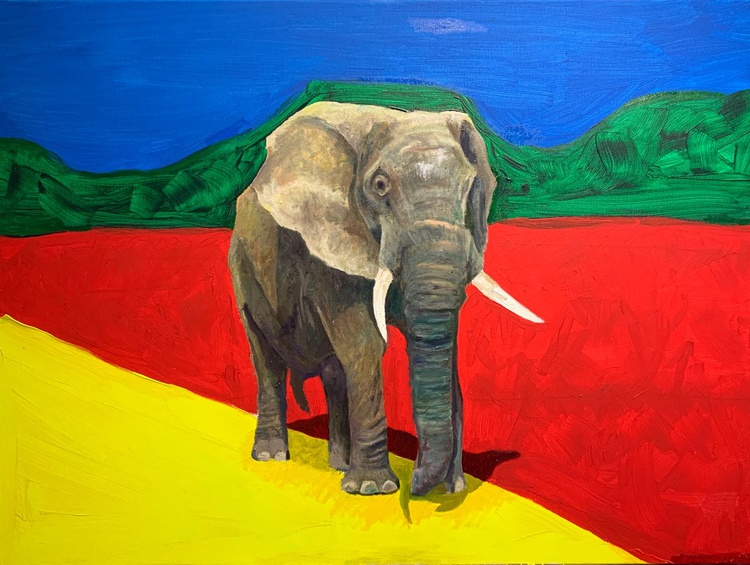 Elephant Oil Painting 30x40 Canvas Original Oil Artfinder