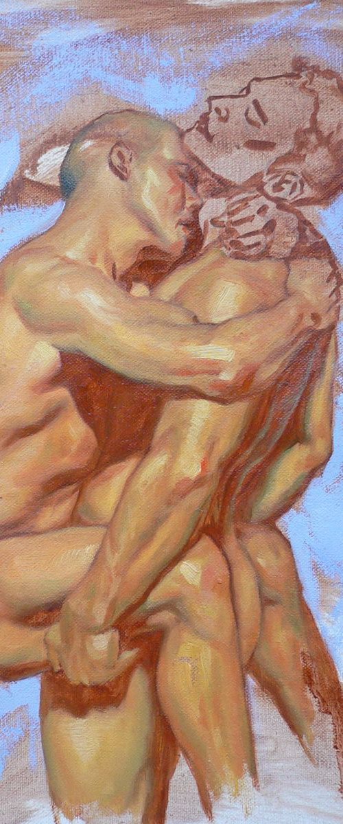 oil painting art male nude  #16-2-19 by Hongtao Huang