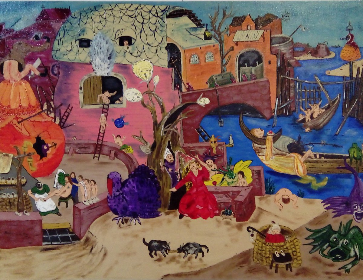 Portrait Oil Painting By Corinne Hamer, 32 X 24, The Sin Of Envy (Invidia), Original Artwork