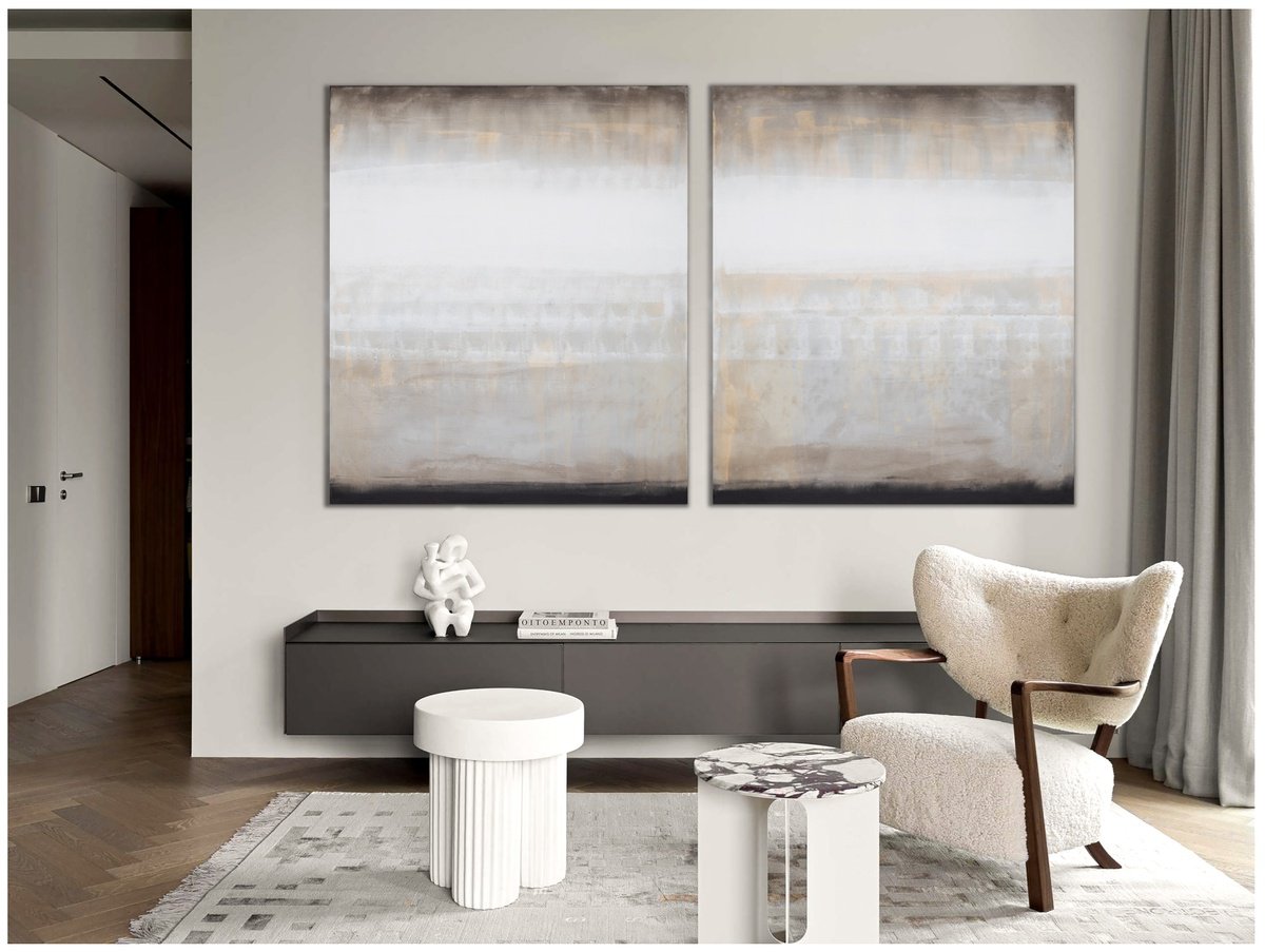  Diptych No. 22-38 &Amp; No. 22-39 By Rokas Berziunas, 94 X 55, Artwork For Sale On Artfinder