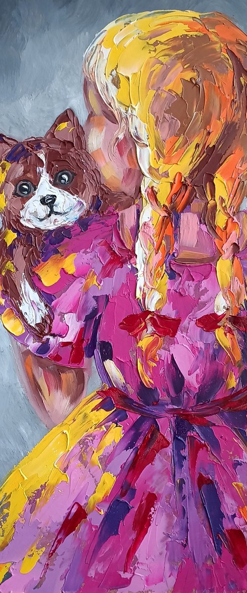 Pink dress by Anastasia Kozorez