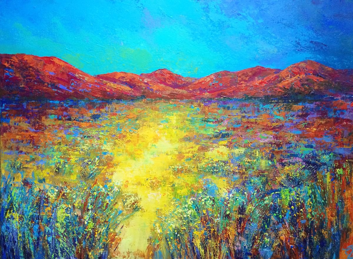 High Noon -Landscape painting by Colette Baumback